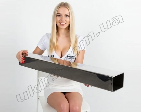 Труба нержавеющая 100х100х2 мм 600 GRIT AISI 304