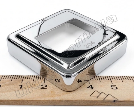 Stainless steel cover for 40x20 (82x82) mm pipe 400 GRIT AISI 304