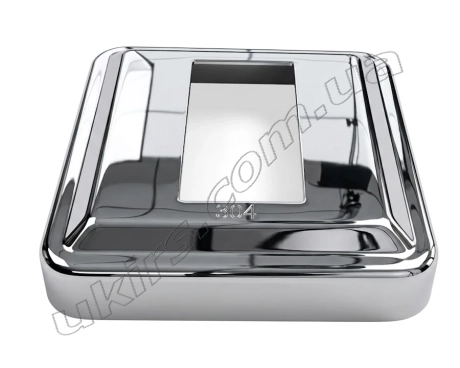 Крышка нержавеющая для трубы 60х30 (100х100) мм 400 GRIT AISI 304