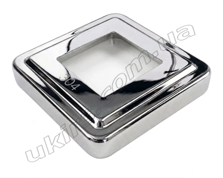 Кришка нержавіюча для труби 50х50 (100х100) мм 400 GRIT AISI 304