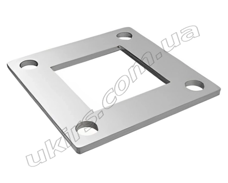 Фланець нержавіючий для труби 50х50 (90х90) мм AISI 304