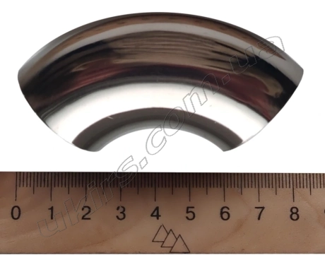 Відвід нержавіючий ∅ 32 мм / AISI 304 / 400 GRIT / Кут: 90° /