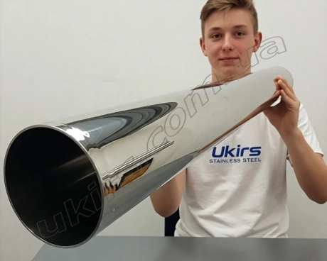 Труба нержавіюча ∅ 101.6х1.5 мм 600 GRIT (дзеркально полірована) AISI 304