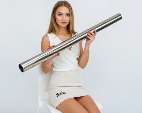 Труба нержавіюча ∅ 42.4х2 мм 600 GRIT (дзеркальна, полірована) марка AISI 201