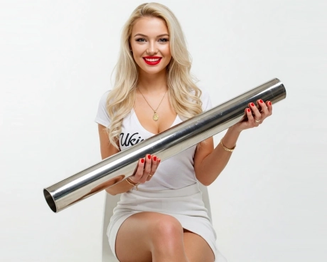 Труба нержавіюча ∅ 85 мм, товщина 2 мм 600 GRIT AISI 304