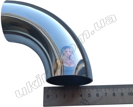 Відвід нержавіючий ∅ 50,8 мм дзеркальний, полірований, 600 GRIT / марка AISI 201