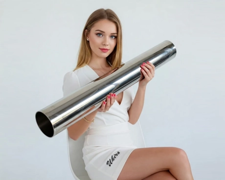 Труба нержавіюча ∅ 76.1х1.5 мм 600 GRIT AISI 201