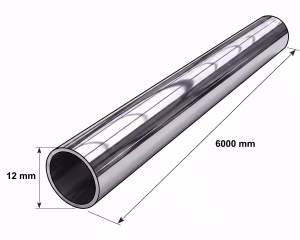 Труба нержавіюча ∅ 12 мм 600 GRIT