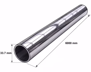 Труба нержавіюча ∅ 33,7 мм 600 GRIT
