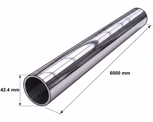 Труба нержавіюча ∅ 42,4 мм 600 GRIT
