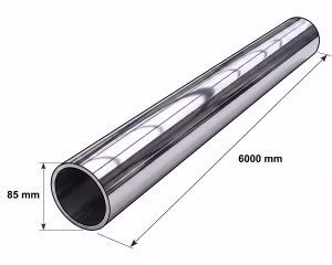 Stainless steel pipe ∅ 85 mm 600 GRIT