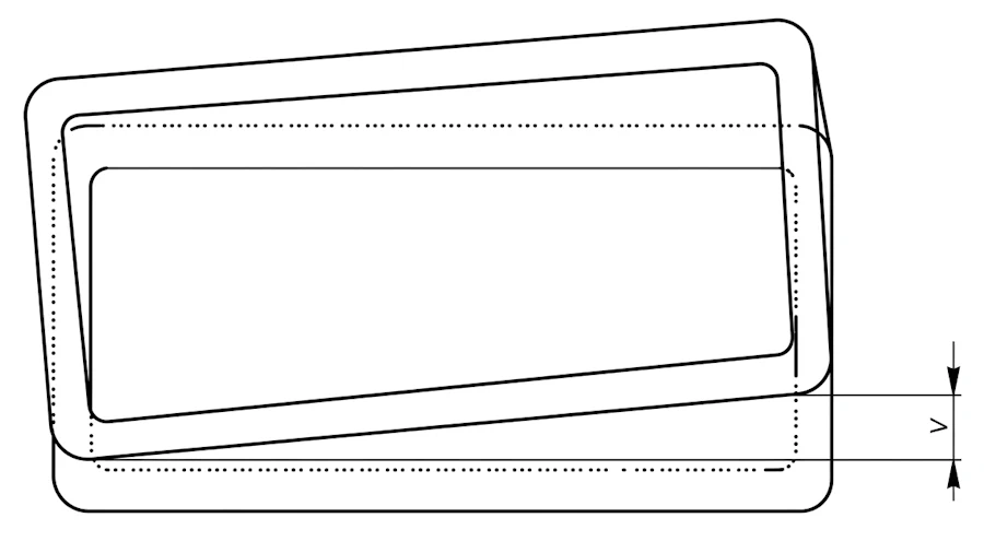 Рисунок 5 — Скручивание квадратных или прямоугольных полых профилей