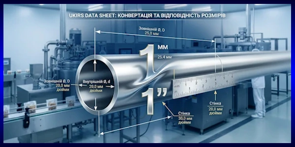 Таблиця відповідності розмірів нержавіючих круглих труб