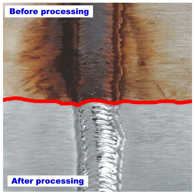 Stainless steel weld treatment