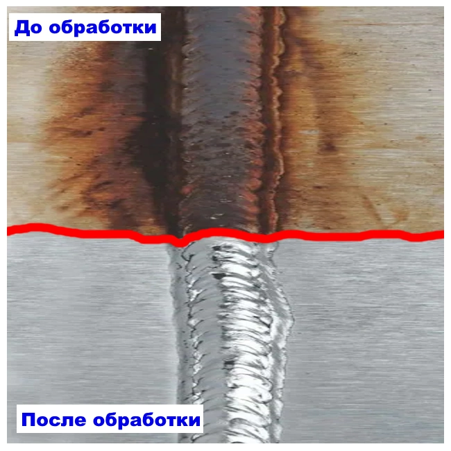 Обработка сварного шва нержавеющей стали
