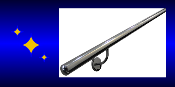 Stainless steel wall handrails